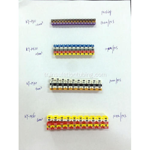 Farklı İşaretleme ile ROHS M Tipi Kablo Marker